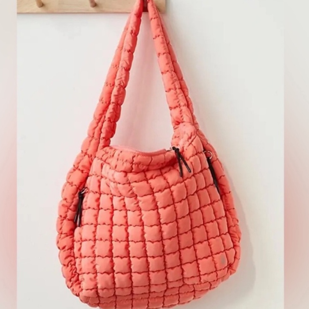 FP Movement by Free People Quilted Tote in Coral - Picture 3 of 3